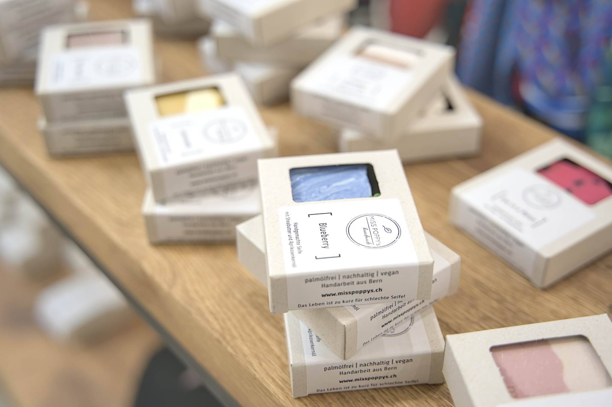Seifen in einem Popup-Store